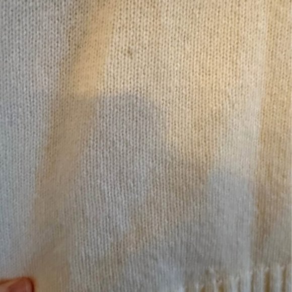 Women’s Ivory Woolovers Short Sleeve Crew Neck 100% Wool Sweater-Size XL - Picture 5 of 10